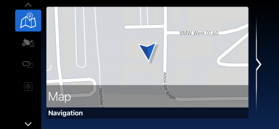Detailansicht BMW Motorrad ConnectedRide App Navigation