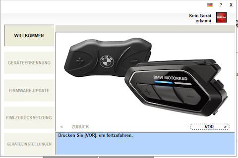 You see the welcome site of the Device Manager.