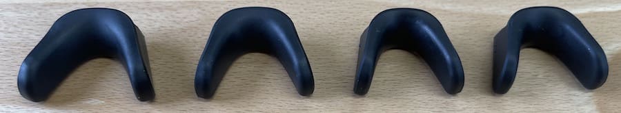 Available nose pads of ConnectedRide Smartglasses