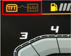 Detailed view of BMW Motorrad TFT display ConnectedRide Cradle Pure Ride mode
