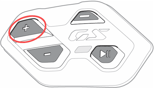 ConnectedRide Com P1 GS press plus button